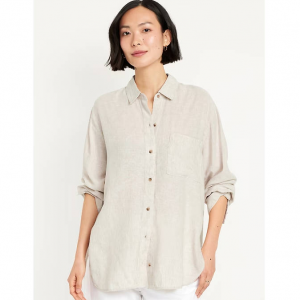 Old Navy 女士经典棉麻衬衫