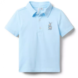 兔子刺绣polo短袖