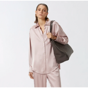 PINKO Glossy shirt with plunging neckline 真丝衬衣