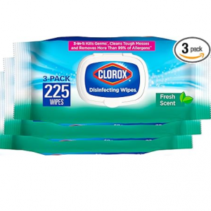 Clorox Disinfecting Bleach Free Cleaning Wipes, 75 Wipes, Pack Of 3 @ Amazon
