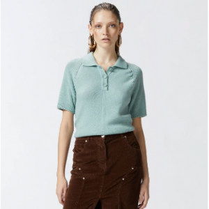 PINKO Knit wool- and cashmere-blend polo衫