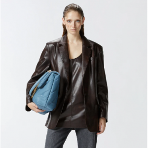 PINKO Leather-effect classic blazer 皮革西服