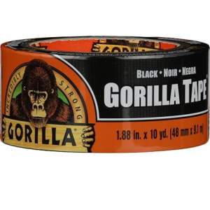 Gorilla Gorilla Tape, 3" Core, 1.88" x 10 yds, Black @ Amazon
