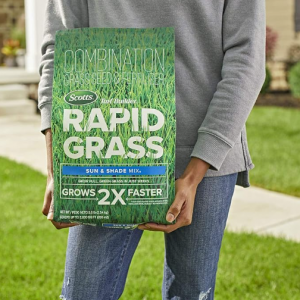 Scotts Turf Builder Rapid Grass Sun & Shade Mix, Combination Seed and Fertilizer, 5.6 lbs. @Amazon