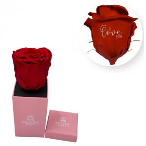 I love you - Square Paper Box (1 Preserved Head)