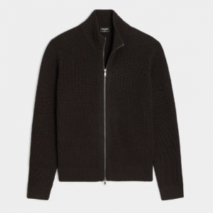 40% Off Merino Full-Zip Sweater in Brown @ Todd Snyder