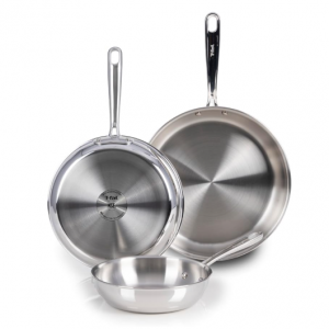 T-fal Pro Tri-Ply Stainless Steel Cookware Set 3 Piece @ Amazon