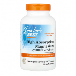 Doctor's Best, High Absorption Magnesium, 200 mg, 240 Tablets (100 mg Per Tablet)