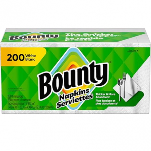 Bounty Paper Napkins, White, 200 Count @ Amazon