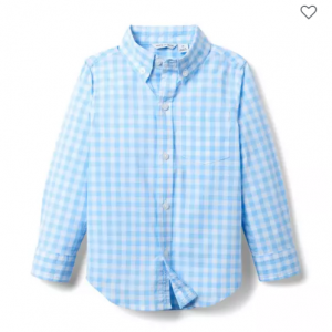Janie and Jack Gingham Poplin Shirt 格纹衬衣