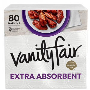 Vanity Fair Extra Absorbent Premium Paper Napkins, 80 Count @ Amazon