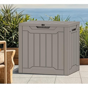 GOOBED 31-Gallon Resin Outdoor Storage, Waterproof Deck Box @ Amazon