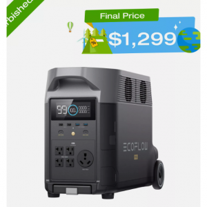 EcoFlow DELTA Pro 3600Wh 电站发电机,经认证翻新,LFP