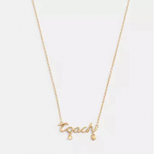 Coach Script Heart 项链