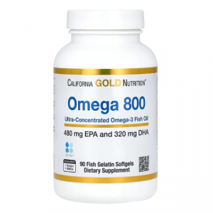 California Gold Nutrition, Omega 800 Ultra-Concentrated Omega-3 Fish Oil, kd-pur Triglyceride Form