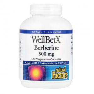 Natural Factors, WellBetX®, Berberine, 500 mg, 120 Vegetarian Capsules