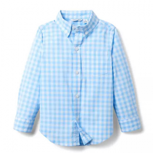 Janie and Jack Gingham Poplin 襯衫