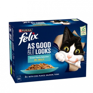 Felix As Good As It Looks 12 x 85g 肉冻软糖,内含鲜嫩肉块