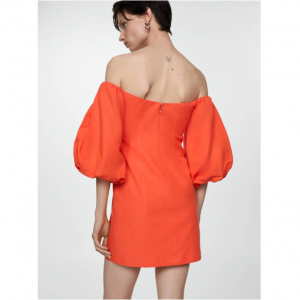 Mango Puffed sleeves dress