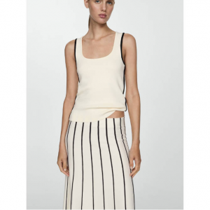 Mango Knitted top with contrast details