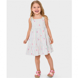 Gymboree Embroidered Flamingo Seersucker 女童连衣裙