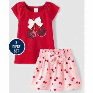 Gymboree Sequin Cherry 女童两件套