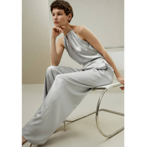 LilySilk 挂脖阔腿连体裤