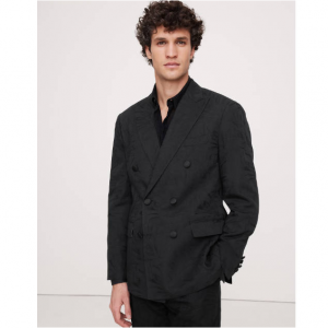 Banana Republic Floral Jacquard Double-Breasted Suit Jacket