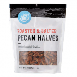 Happy Belly Roasted and Salted Pecan Halves, 16 Ounce @ Amazon