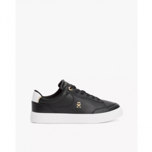 Tommy Hilfiger Monogram Leather Court Sneaker