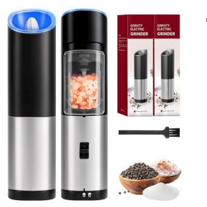 Simple Deluxe 不锈钢电动盐和胡椒研磨调料瓶 @ Amazon