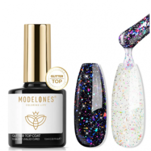 Scattered Sequins Glitter Top Coat Gel 10ml