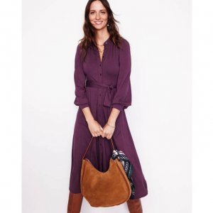 Boden Rowena 女士饰边平纹针织衬衫裙