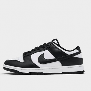 22% Off Nike Dunk Low Retro Casual Shoes Black/White/Black @ Finish Line 