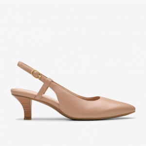 Clarks Kepley Lane Warm Beige Leather Pumps