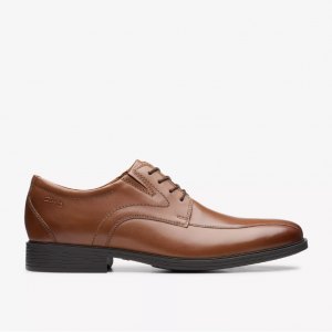 Clarks Whiddon Pace Dark Tan Leather