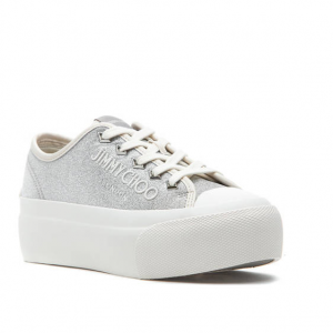Jimmy Choo Palma Maxi/F Sneaker Silver/Latte