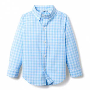 Janie and Jack Gingham Poplin 男童衬衫