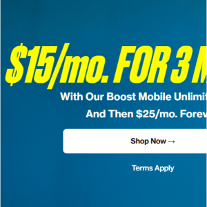 Then $25/month  @Boost Mobile
