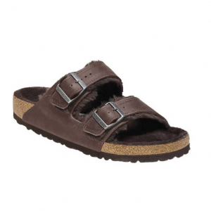 BIRKENSTOCK unisex arizona shearling sandal in habana