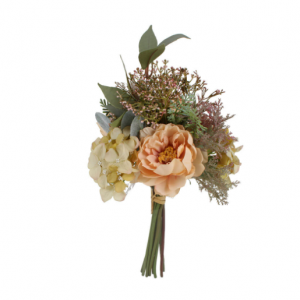 4 Head Large Bouquet with Spray and Eucalyptus Leaves 35cm