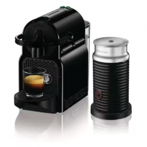 Inissia 胶囊咖啡机（带 Aeroccino 黑色）