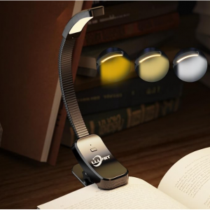 LLLPRT Book Lights with Clamp, 10 LEDs Rechargeable Clip Lamp @ Amazon