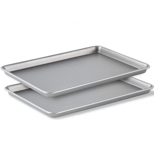 Calphalon Premium Nonstick Baking Pans Set of 2, 12 x 17 inch, Silverware, Heavy Gauge Steel Core
