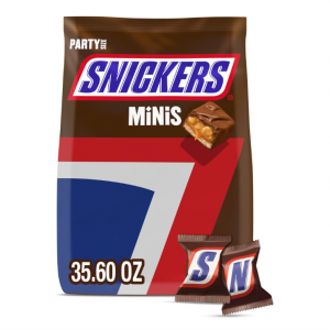 SNICKERS Mini Chocolate Candy Bars - Party Size Assortment, 35.6 oz Bag @ Amazon