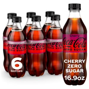 Cherry Coke Zero Sugar, Cherry Flavored Coca-Cola Diet Soda Soft Drink, 16.9 oz, 6 Pack @ Amazon