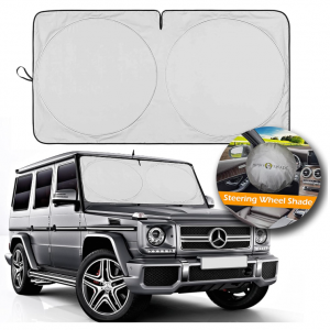 Big Hippo Car Windshield Sun Shade, for SUV (Medium 63 x 33.8 inches) @ Amazon