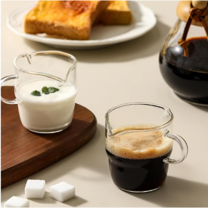 NETANY Espresso Cups Set of 2, 6 OZ Double Spouts Stackable Cups @ Amazon
