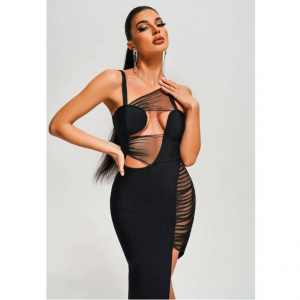 Bella Barnett Gricely 網眼超長繃帶連衣裙