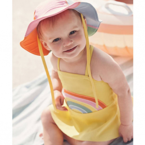 Hanna Andersson 婴儿连体彩虹泳衣和泳帽套装